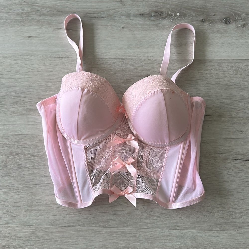 Body Rage Curve Corset Bra Pink 1X EUC - Picture 2 of 7